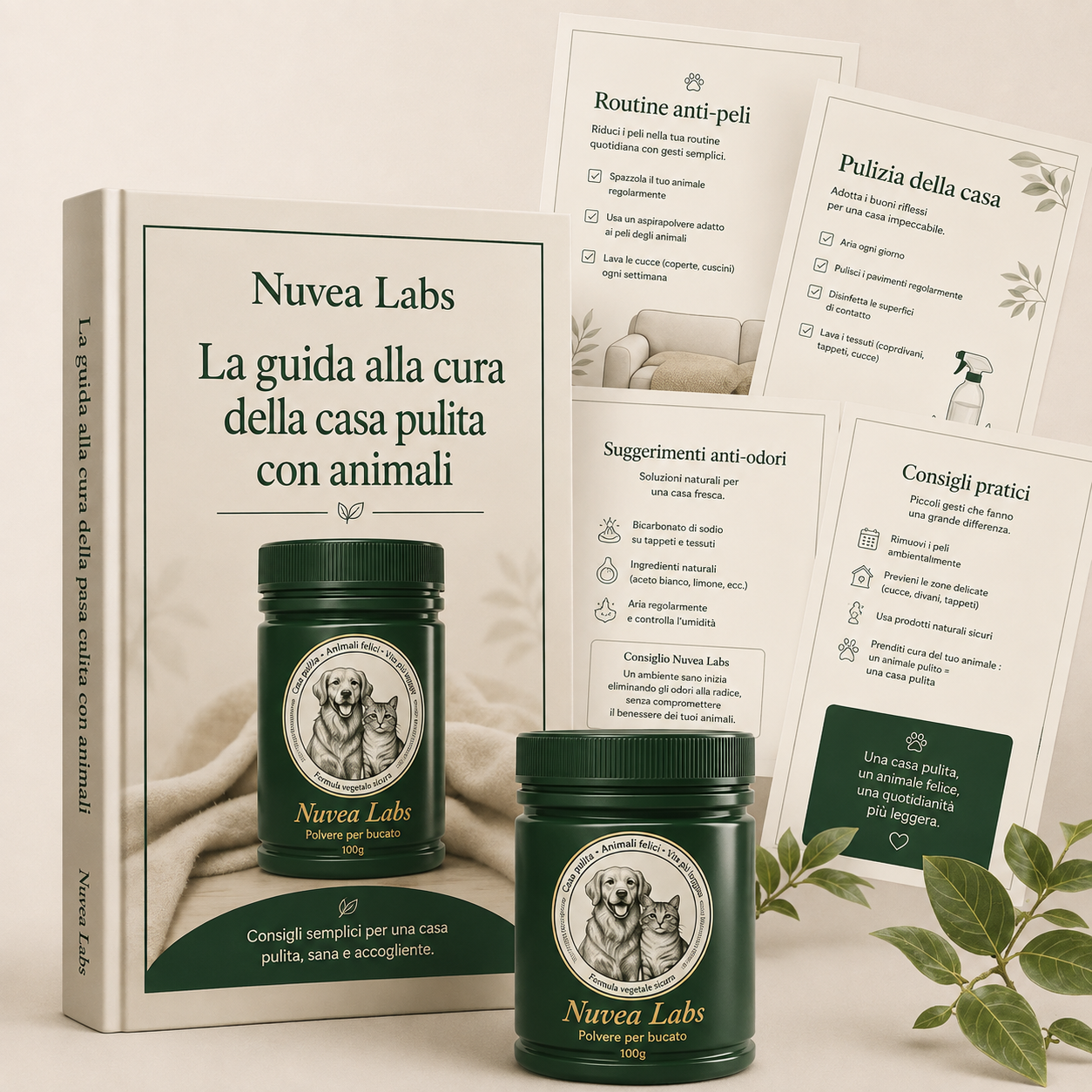 Guida ad una casa pulita con un animale